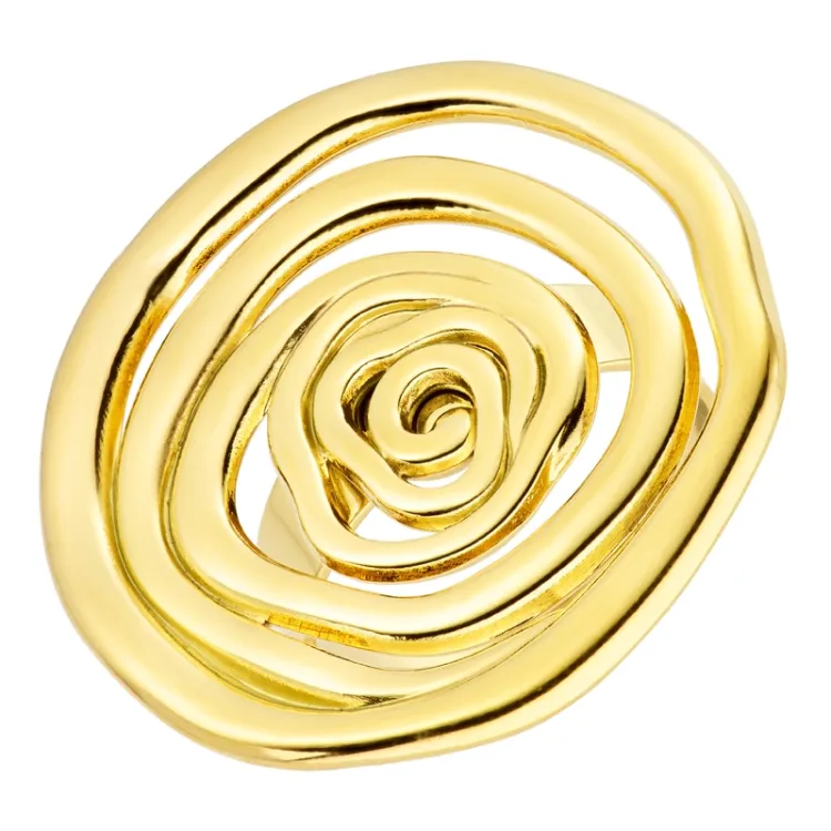 Wasserfest Rose Ring aus vergoldetem Edelstahl - OCEANA