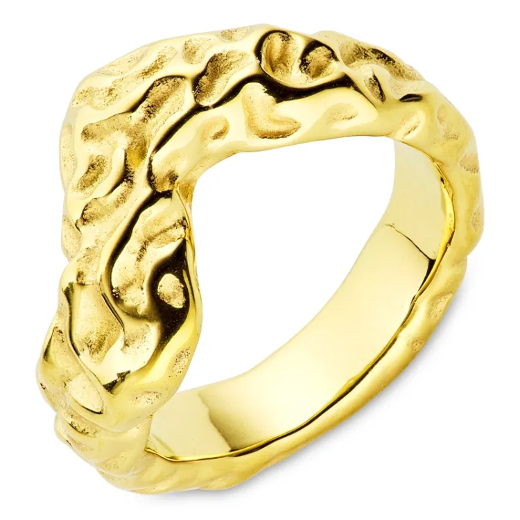 Wasserfest Ring aus vergoldetem Edelstahl - OCEANA