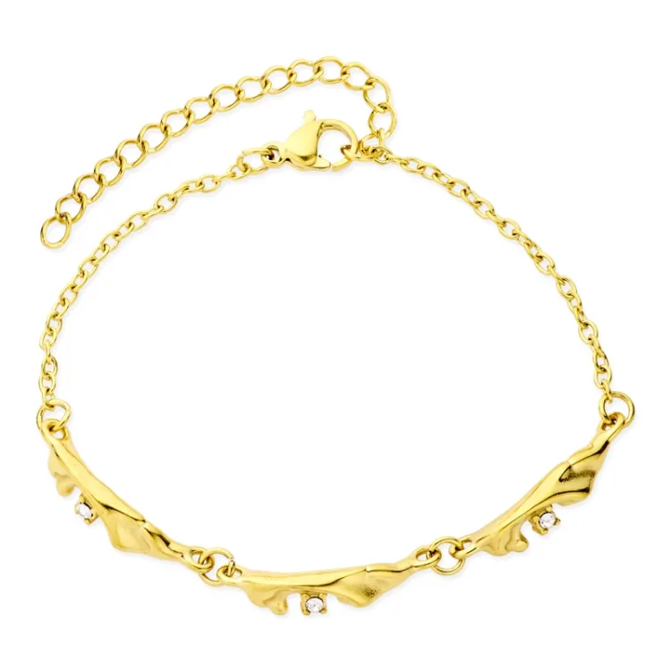 Wasserfest Armband aus vergoldetem Stahl - OCEANA