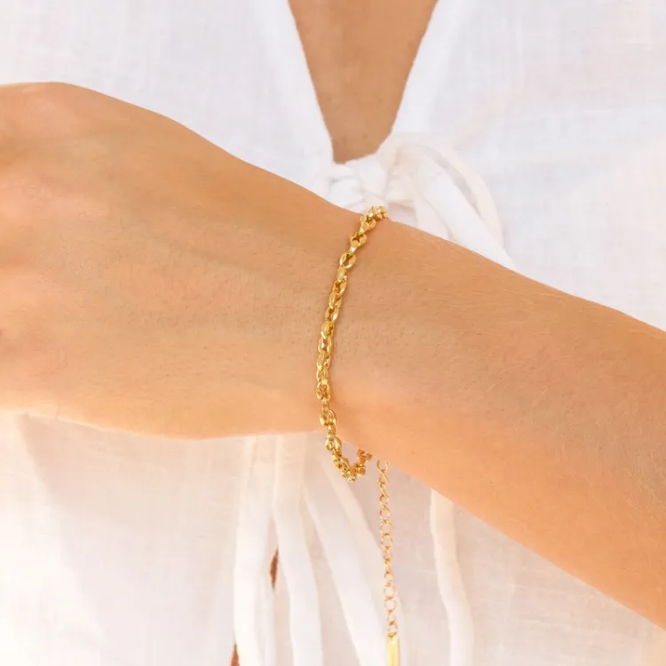 Wasserfest Armband aus vergoldetem Stahl - OCEANA