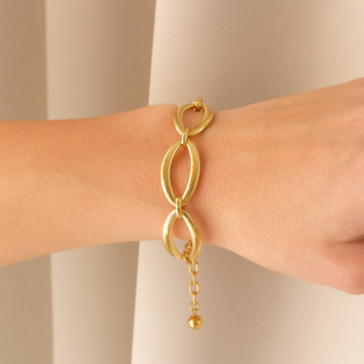 Wasserfest Armband aus vergoldetem Stahl - OCEANA