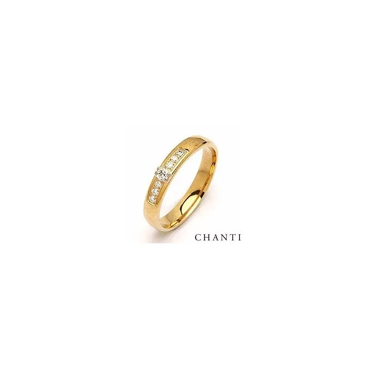 Brillant Trauring aus 9 Karat Gold 0,189 ct