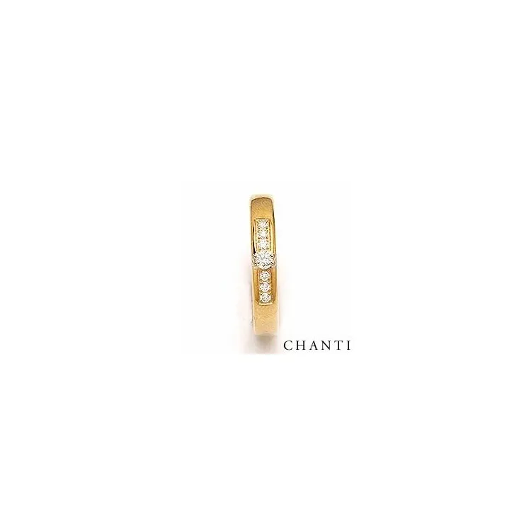 Brillant Trauring aus 9 Karat Gold 0,189 ct