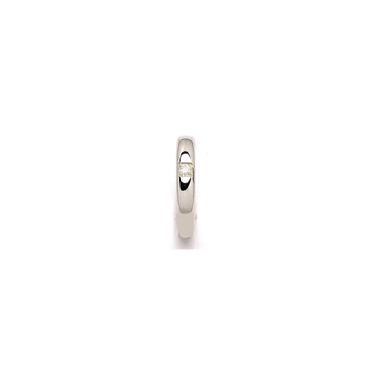 Trauring in Silber 0,05 ct