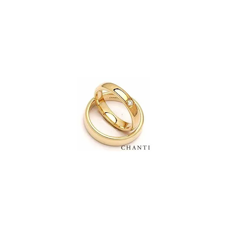 ovalen trauringe aus 14 Karat Gold 0,05 ct - set