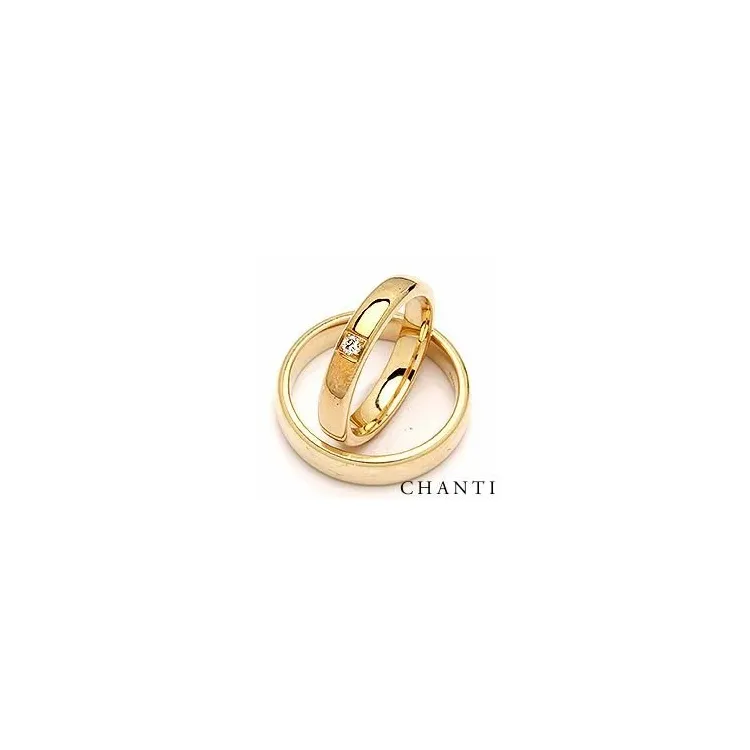 ovalen trauringe aus 14 Karat Gold 0,05 ct - set