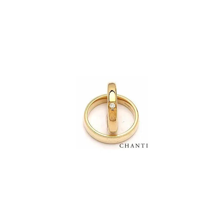 ovalen trauringe aus 14 Karat Gold 0,05 ct - set