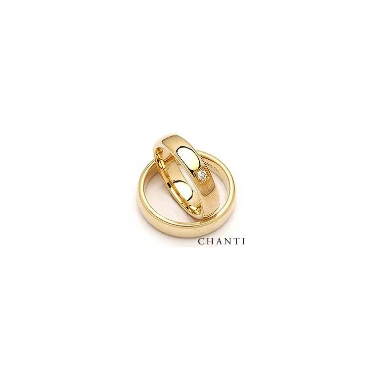 trauringe aus 14 Karat Gold 0,05 ct - set
