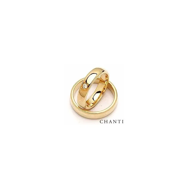 trauringe aus 14 Karat Gold 0,05 ct - set