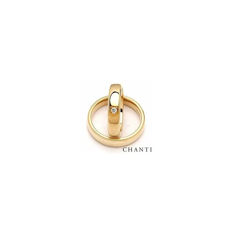 trauringe aus 14 Karat Gold 0,05 ct - set