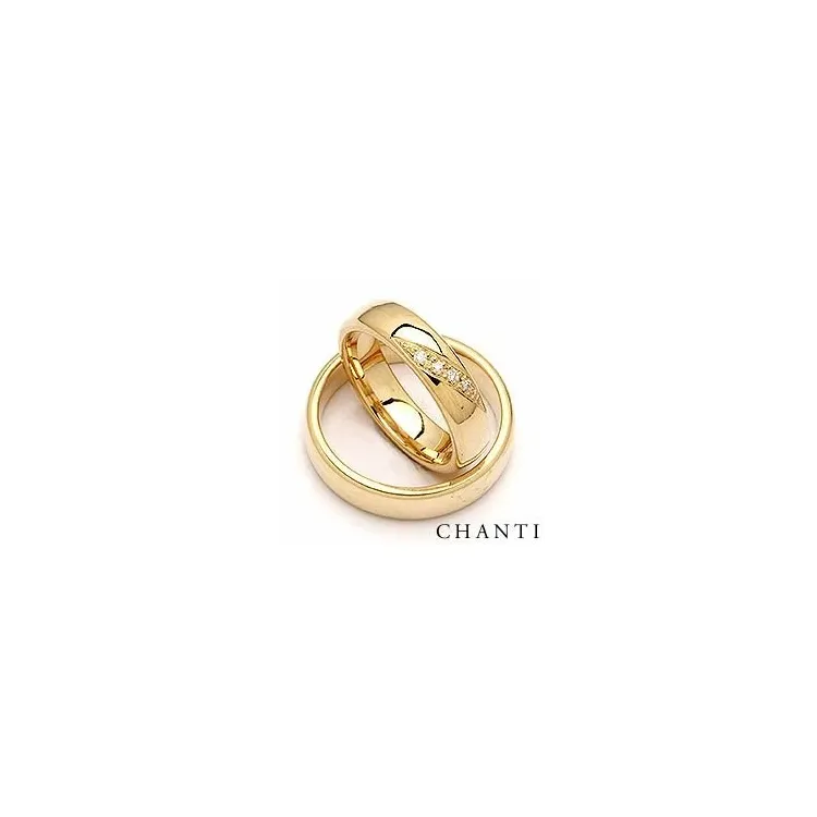 Trauringe in 9 Karat Gold 0,04 ct