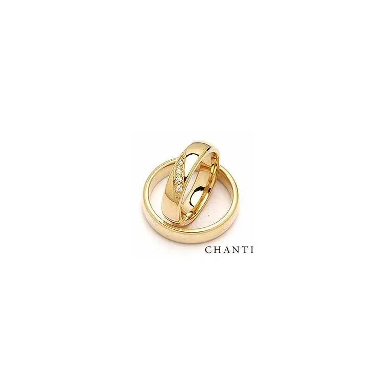 Trauringe in 9 Karat Gold 0,04 ct