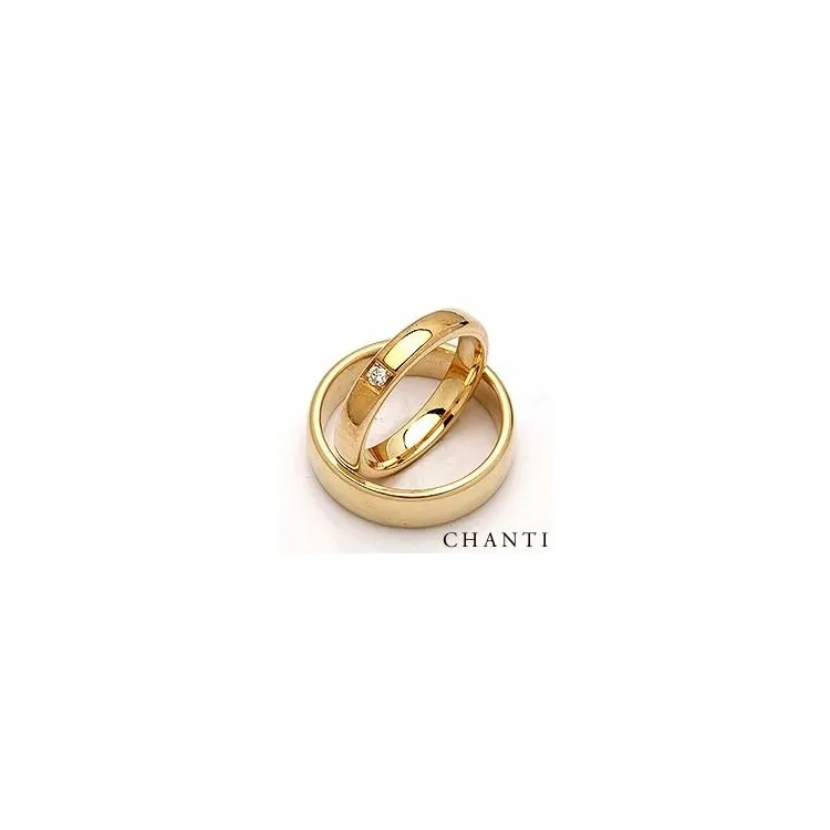 Trauringe aus 14 Karat Gold 0,05 ct - set