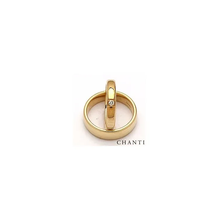 Trauringe aus 14 Karat Gold 0,05 ct - set