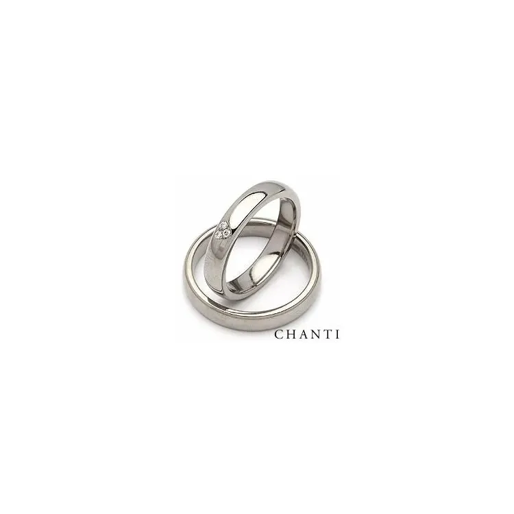 Trauringe in Titan 0,03 ct