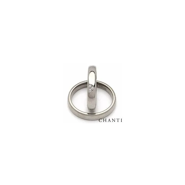 Trauringe in Titan 0,03 ct
