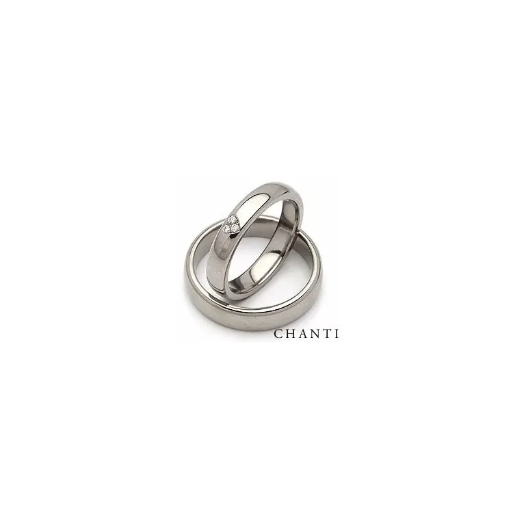 Trauringe in Titan 0,03 ct