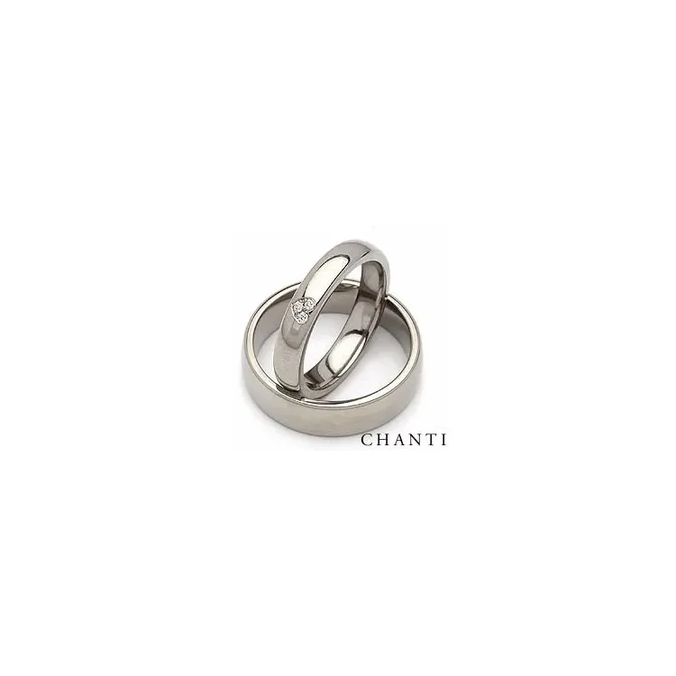 Trauringe in Titan 0,03 ct