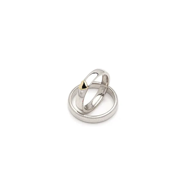 Trauringe in Silber und 14 Karat Gold