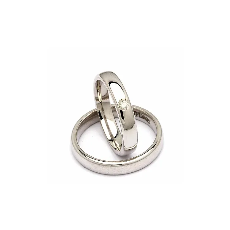 Trauringe in Silber 0,05 ct