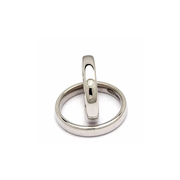 Trauringe in Silber 0,05 ct