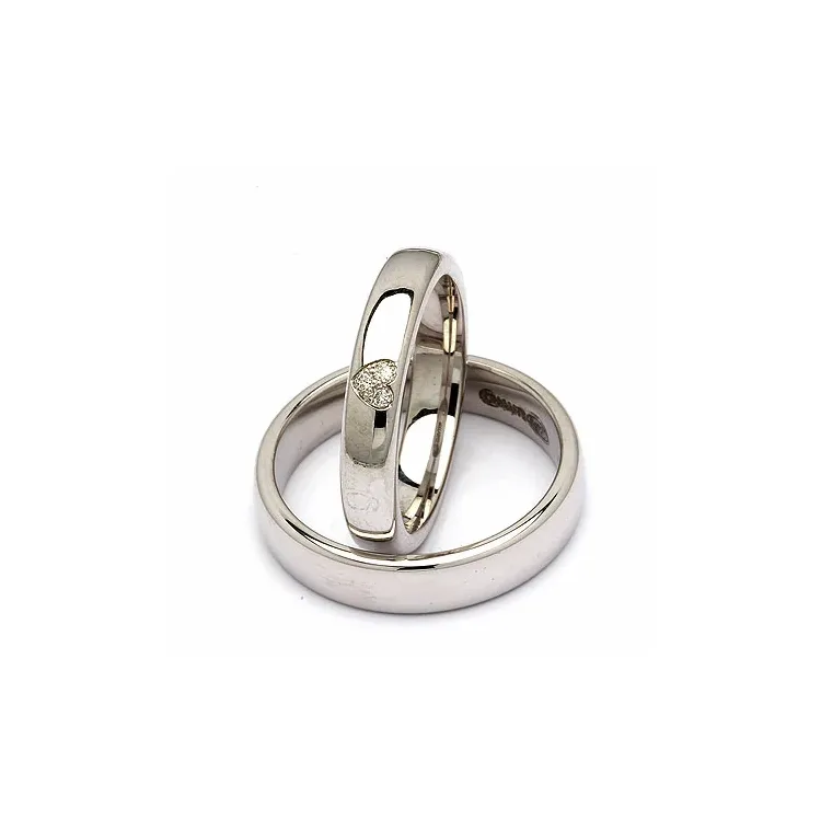 Trauringe in Silber 0,03 ct
