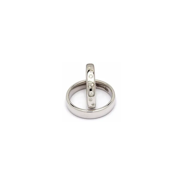 Trauringe in Silber 0,13 ct