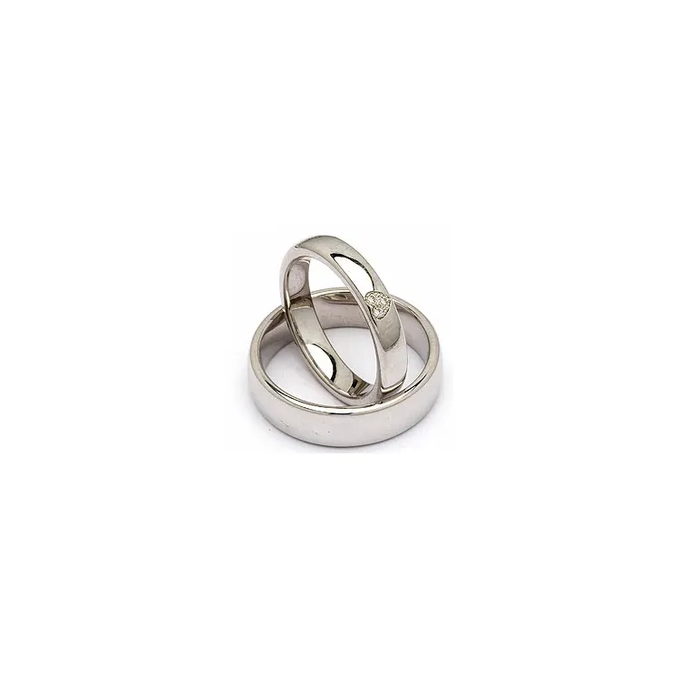 Trauringe in Silber 0,03 ct