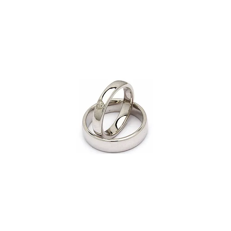 Trauringe in Silber 0,03 ct