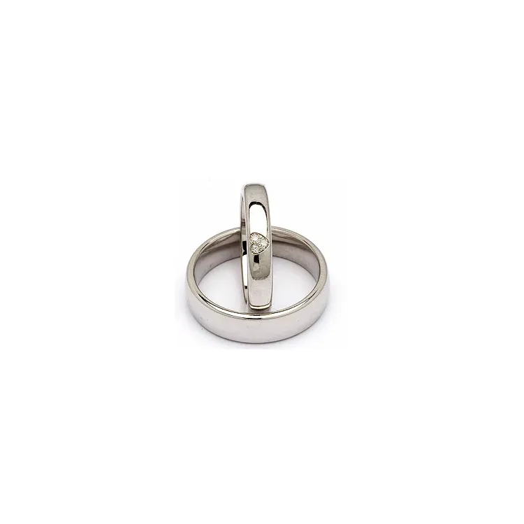 Trauringe in Silber 0,03 ct