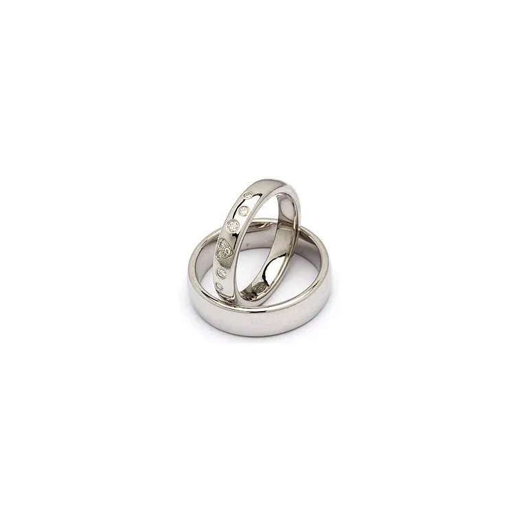 Trauringe in Silber 0,13 ct