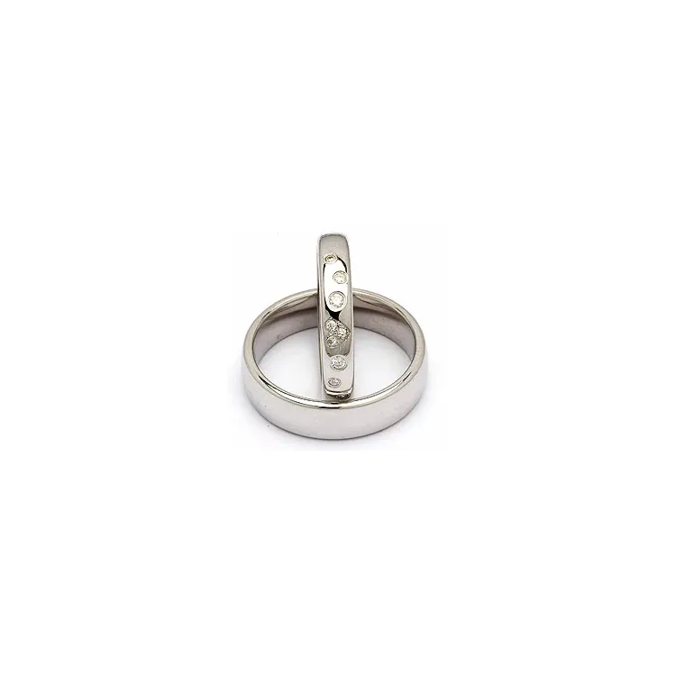 Trauringe in Silber 0,13 ct