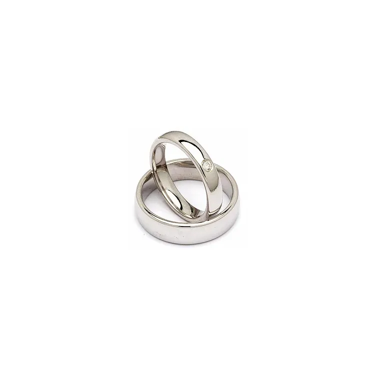 Trauringe in Silber 0,05 ct