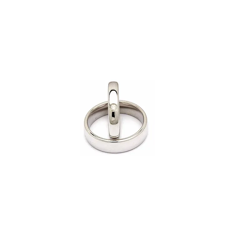 Trauringe in Silber 0,05 ct