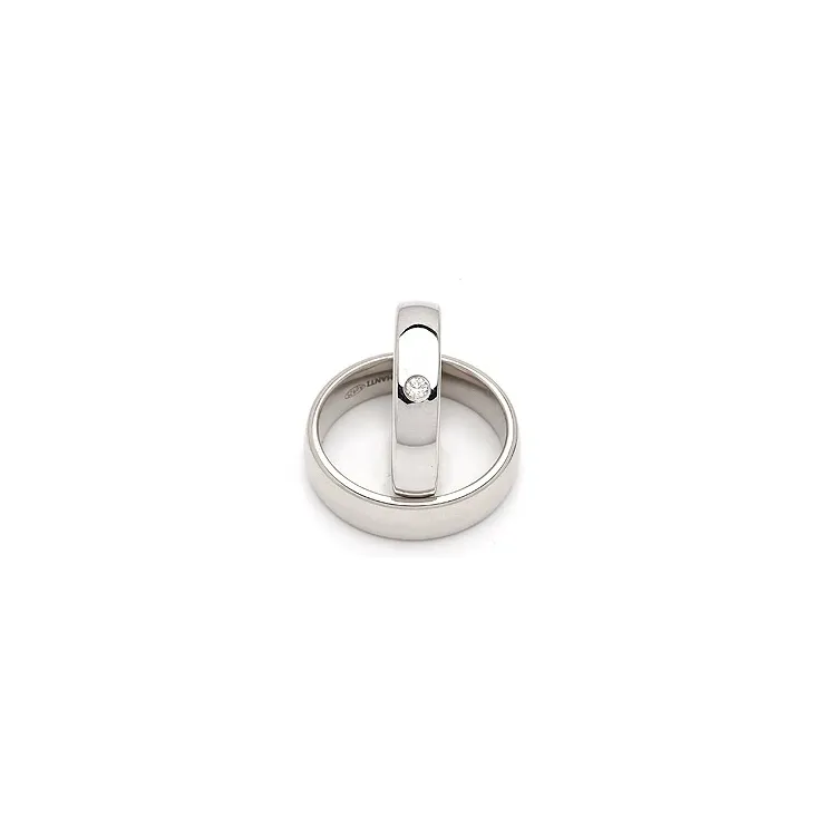 Trauringe in Silber 0,05 ct