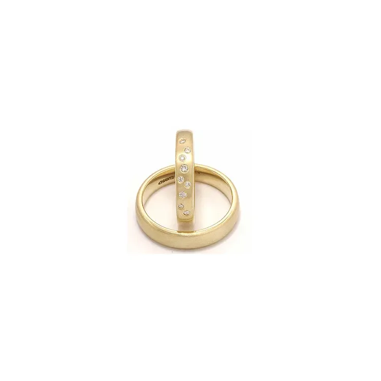 Trauringe aus 14 Karat Gold 0,126 ct - set