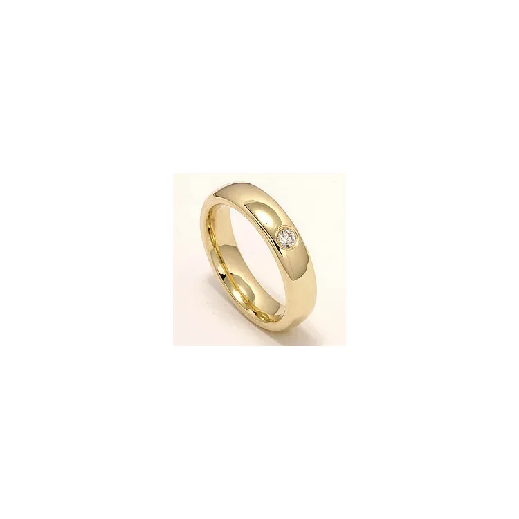 Brillant Trauring aus 14 Karat Gold 0,10 ct