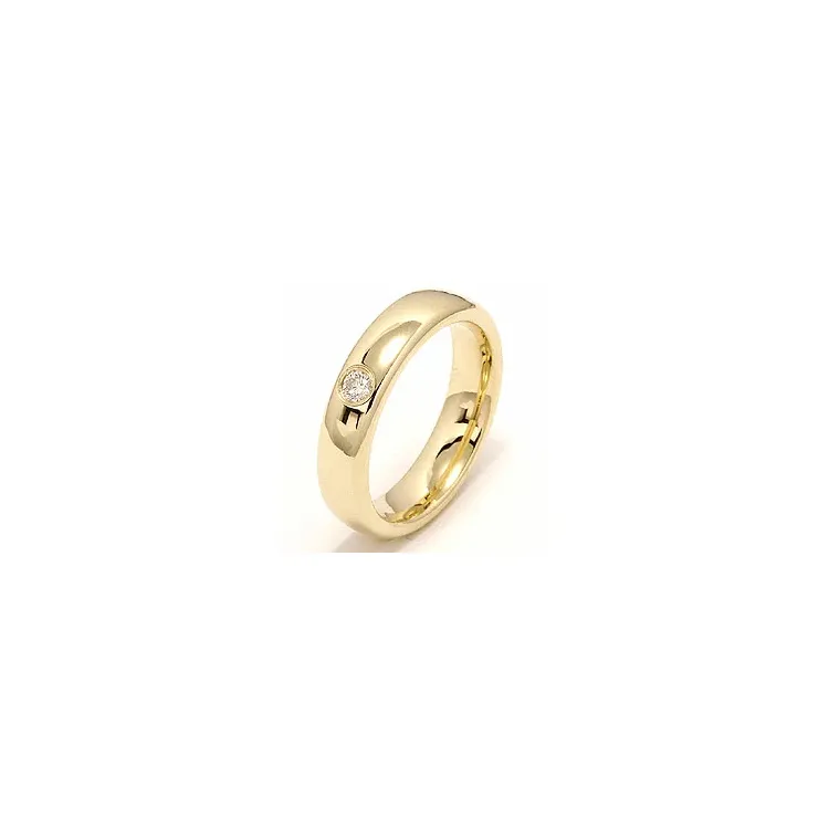 Brillant Trauring aus 14 Karat Gold 0,10 ct