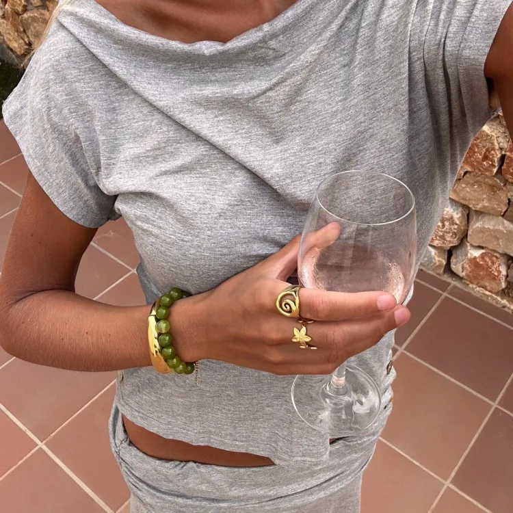 Wasserfest Armband aus vergoldetem Stahl - OCEANA