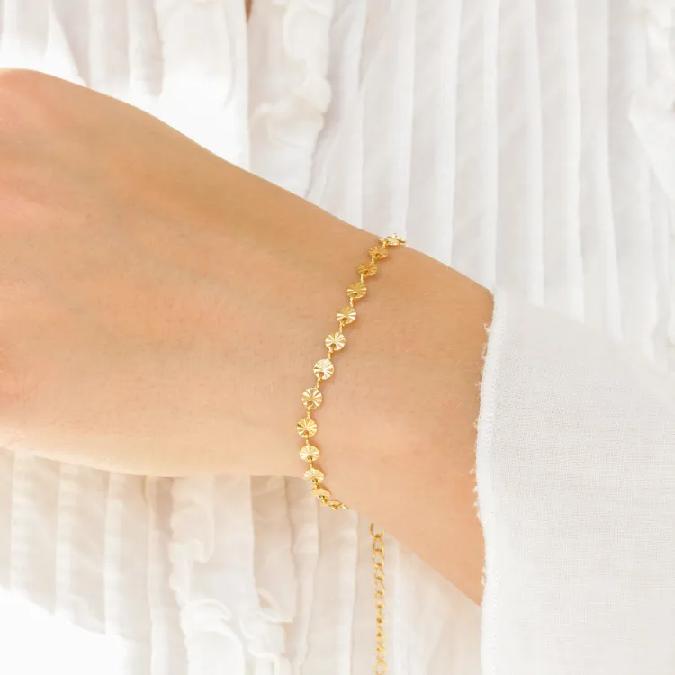 Wasserfest Armband aus vergoldetem Stahl - OCEANA