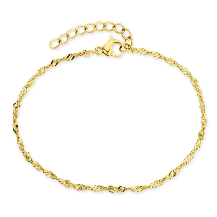 Wasserfest Singapore Armband aus vergoldetem Edelstahl  x 2,0 mm  - OCEANA