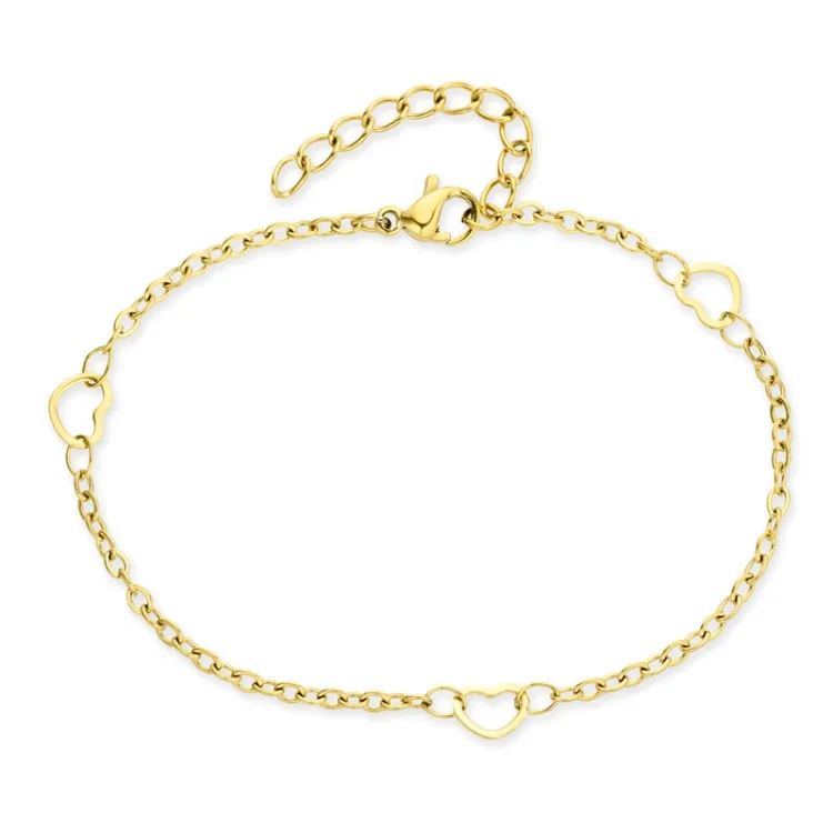 Wasserfest Herz Armband aus vergoldetem Edelstahl  x 5,0 mm  - OCEANA