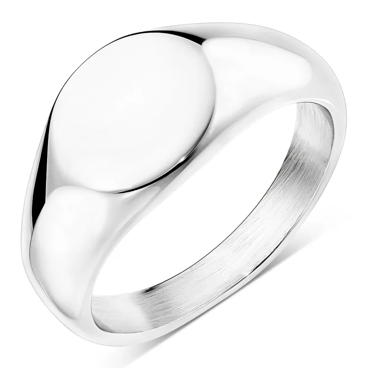Wasserfest ovaler Ring aus Stahl