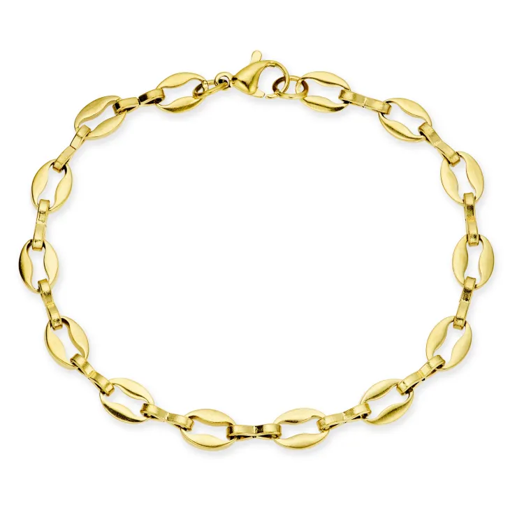 Wasserfest Armband aus vergoldetem Edelstahl  x 5,5 mm 