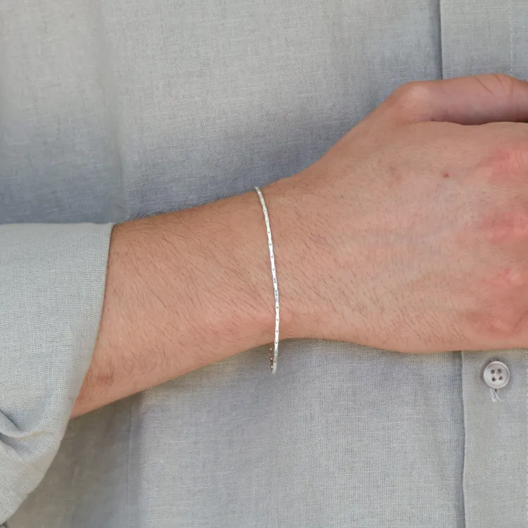 Wasserfest Armband aus Stahl  x 1,5 mm 