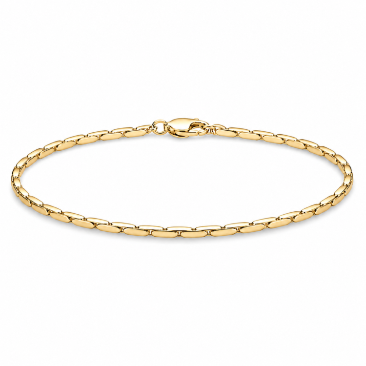 Wasserfest Armband aus vergoldetem Edelstahl  x 1,5 mm 