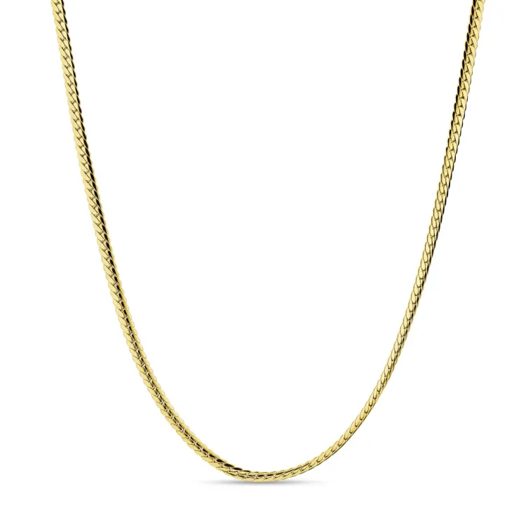 Wasserfest Halskette aus vergoldetem Edelstahl  x 3 mm 