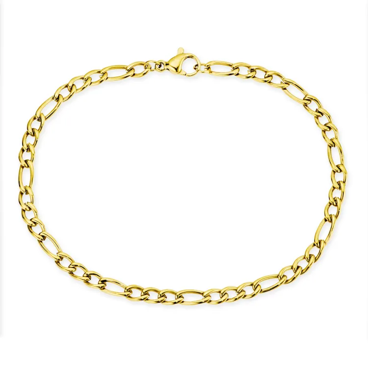 Wasserfest Armband aus vergoldetem Edelstahl  x 4,0 mm 