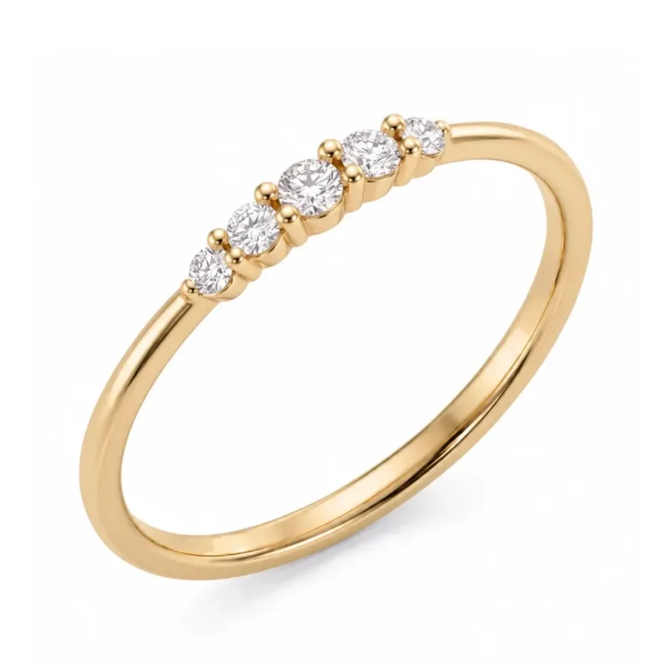 Wasserfest Zirkon Ring aus vergoldetem Edelstahl - OCEANA