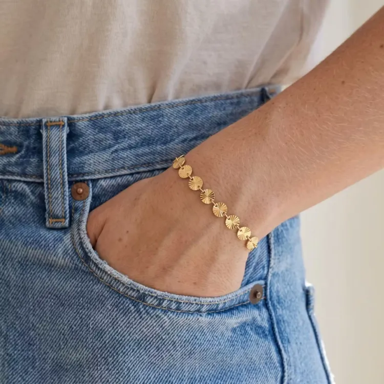 Wasserfest Armband aus vergoldetem Stahl - OCEANA
